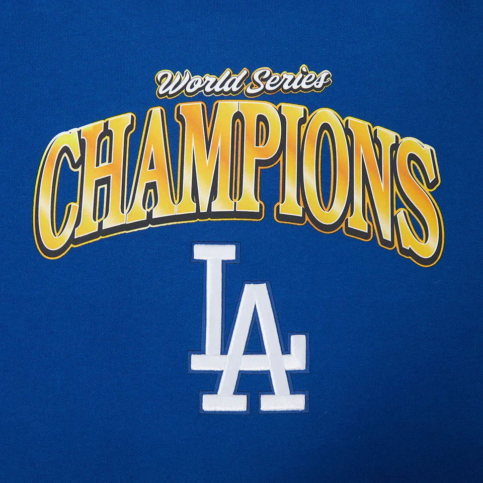 Pro Standard LA Dodgers World Series Fleece Hoodie - Royal Blue by Denim Exchange