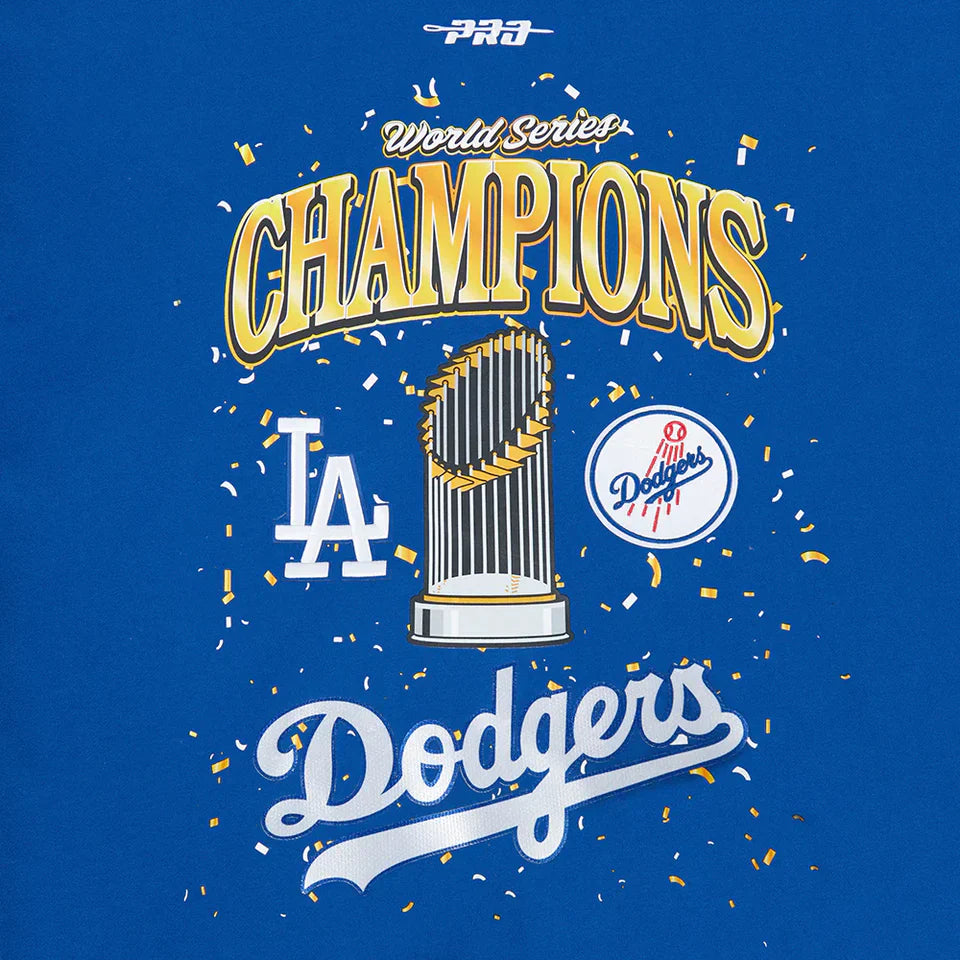 Pro Standard LA Dodgers World Series Fleece Hoodie - Royal Blue by Denim Exchange