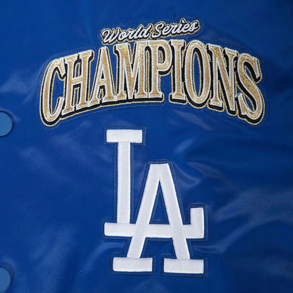 Pro Standard LA Dodgers World Series Satin Jacket - Royal by Denim Exchange
