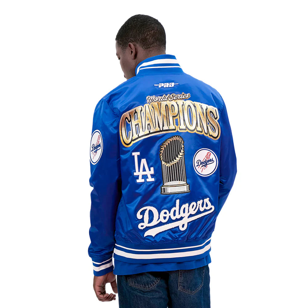 Pro Standard LA Dodgers World Series Satin Jacket - Royal by Denim Exchange