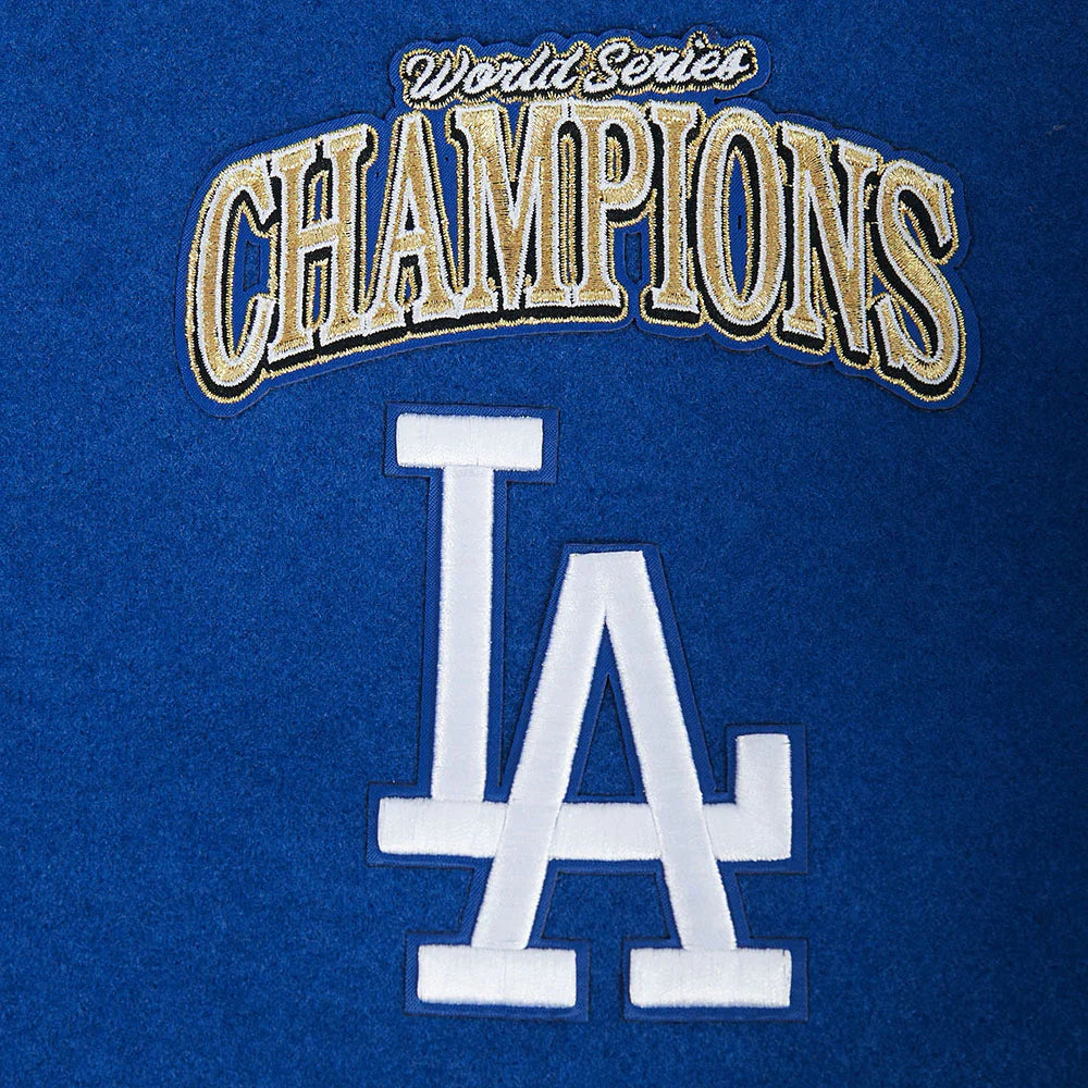 Pro Standard LA Dodgers World Series Wool Varsity Jacket - Royal Blue by Denim Exchange