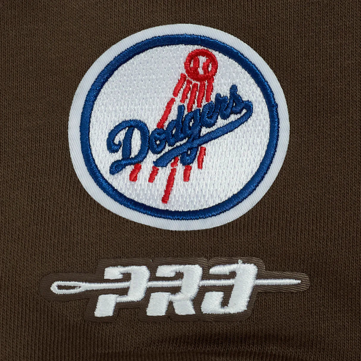 Pro Standard Womens LA Dodgers Cropped Wingspan Crewneck - Brown by Denim Exchange