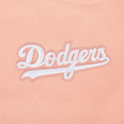 Pro Standard Womens LA Dodgers Cropped Wingspan Crewneck - Guava by Denim Exchange