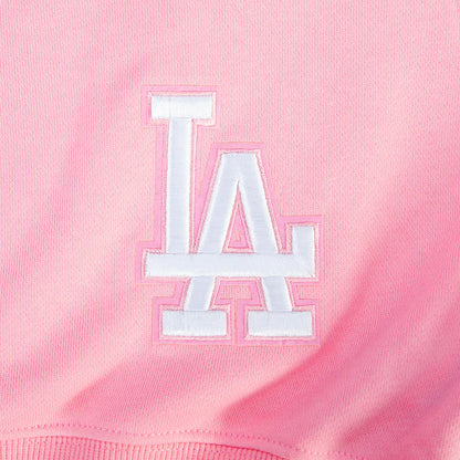 Pro Standard Womens LA Dodgers Cropped Wingspan Crewneck - Pink by Denim Exchange