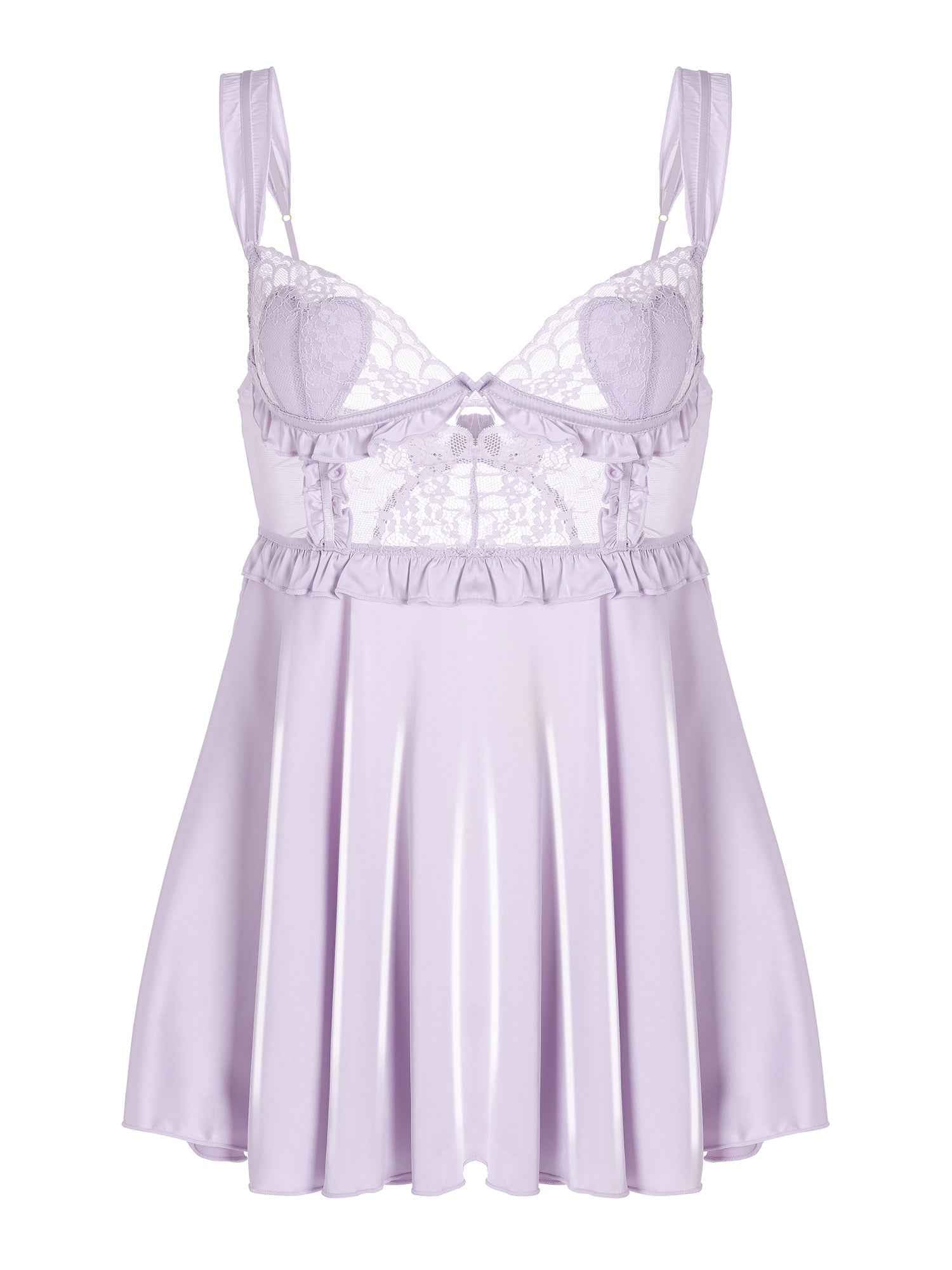 Purple Soft Satin Slip Dress