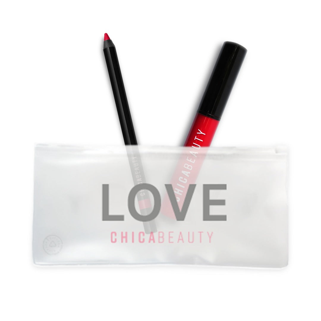 LOVE/AMOR SET (Lipstick + Lip Liner) by Chica Beauty