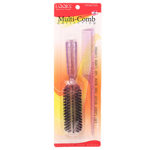 LQQKS L80 Brush and Bone Tail Comb Combo  DestGlow