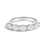 14K White Gold 1 1/4 Cttw Lab Grown Oval East West Band Ring  DestGlow