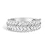 14K White Gold 7/8 Cttw Lab Grown Baguette Weave Design Band Ring  DestGlow