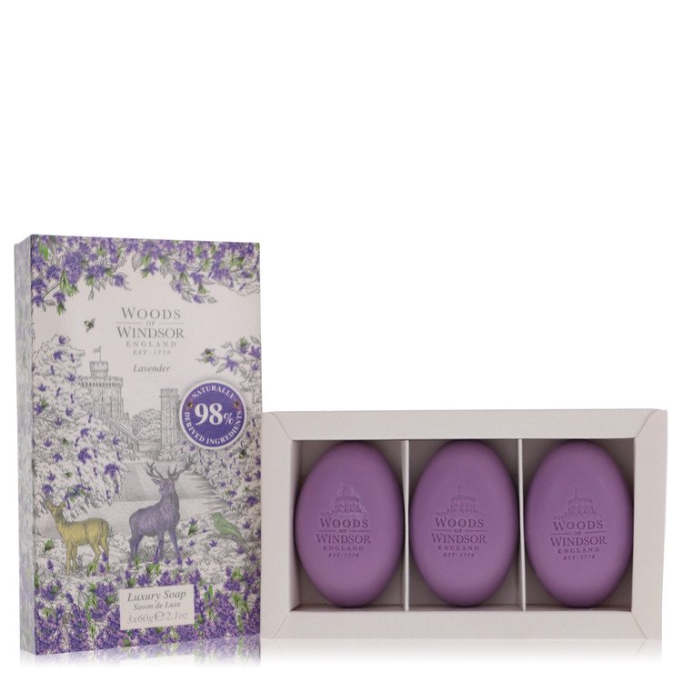 Lavender by Woods of Windsor Fine English Soap 3 x 2.1 oz for Women 