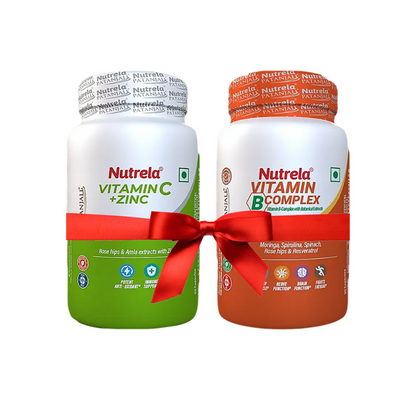 Patanjali Nutrela Vitamin C &amp; Zinc + B-Complex Capsules Combo
