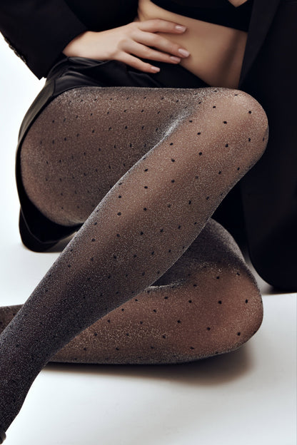 Fantasy Tights Conte Luxe Dots - Lurex and Polka Dots Pattern