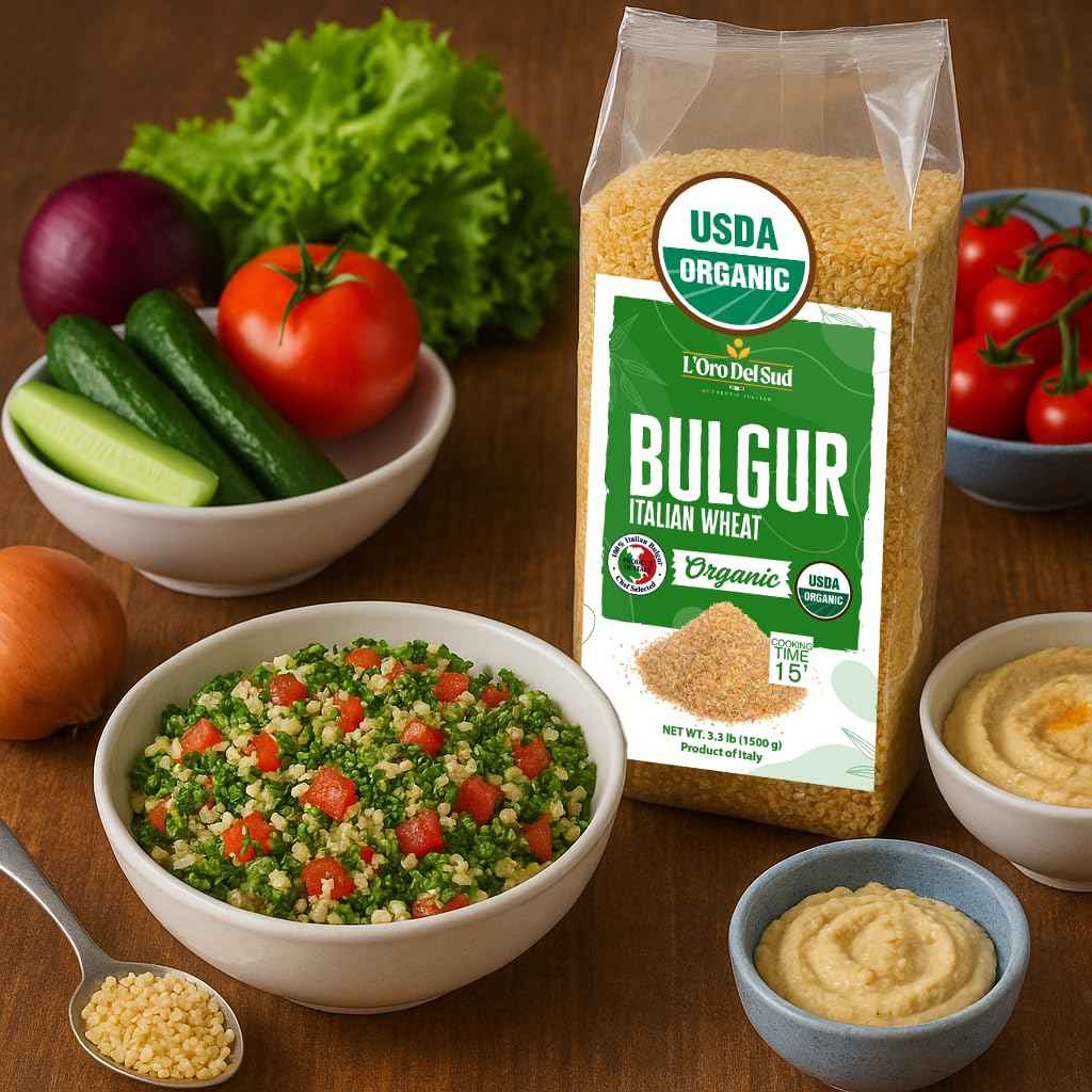L’Oro Del Sud, Organic Bulgur Wheat, USDA Certified, 3.3 lb (1.5 kg)