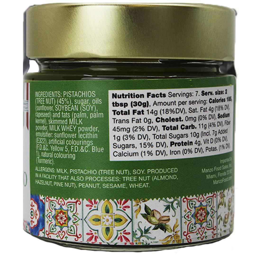 LOro Del Sud, Pistachio Cream Premium 45% Pistachios, 7oz (200g)