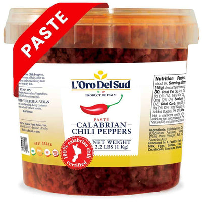 L’Oro Del Sud, Calabrian Chili Pepper Paste, 2.2 lb (1 kg)