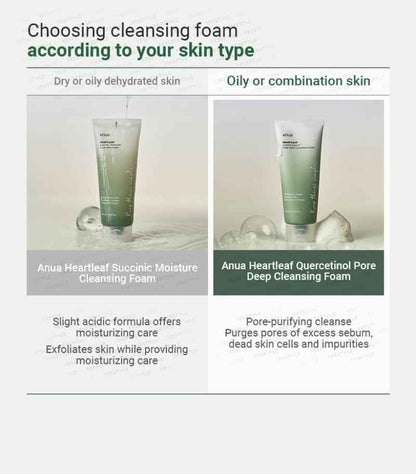 ANUA Heartleaf Quercetinol Pore Deep Cleansing Foam