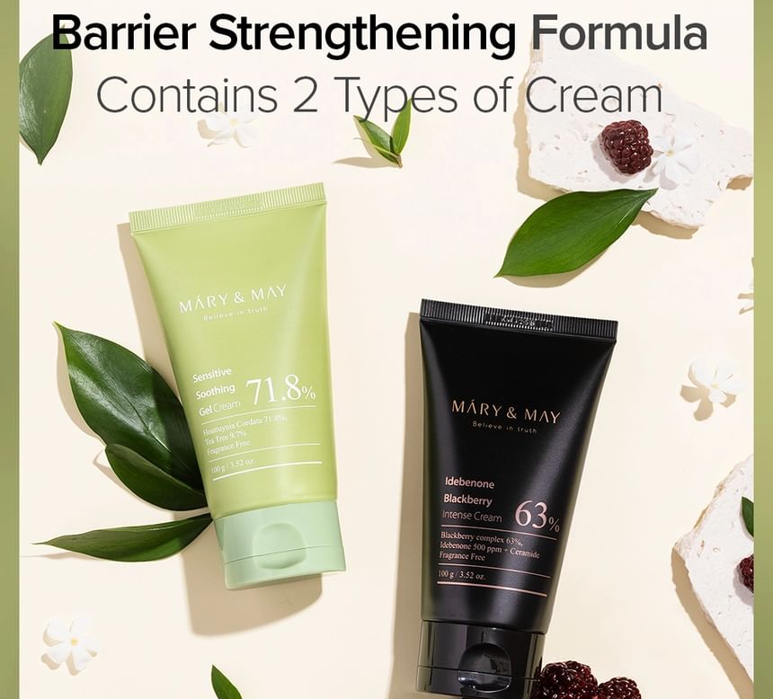 Mary &amp; May Soothing Gel Cream + Idebenone Blackberry Cream Duo Set by AsiaBeautyMall