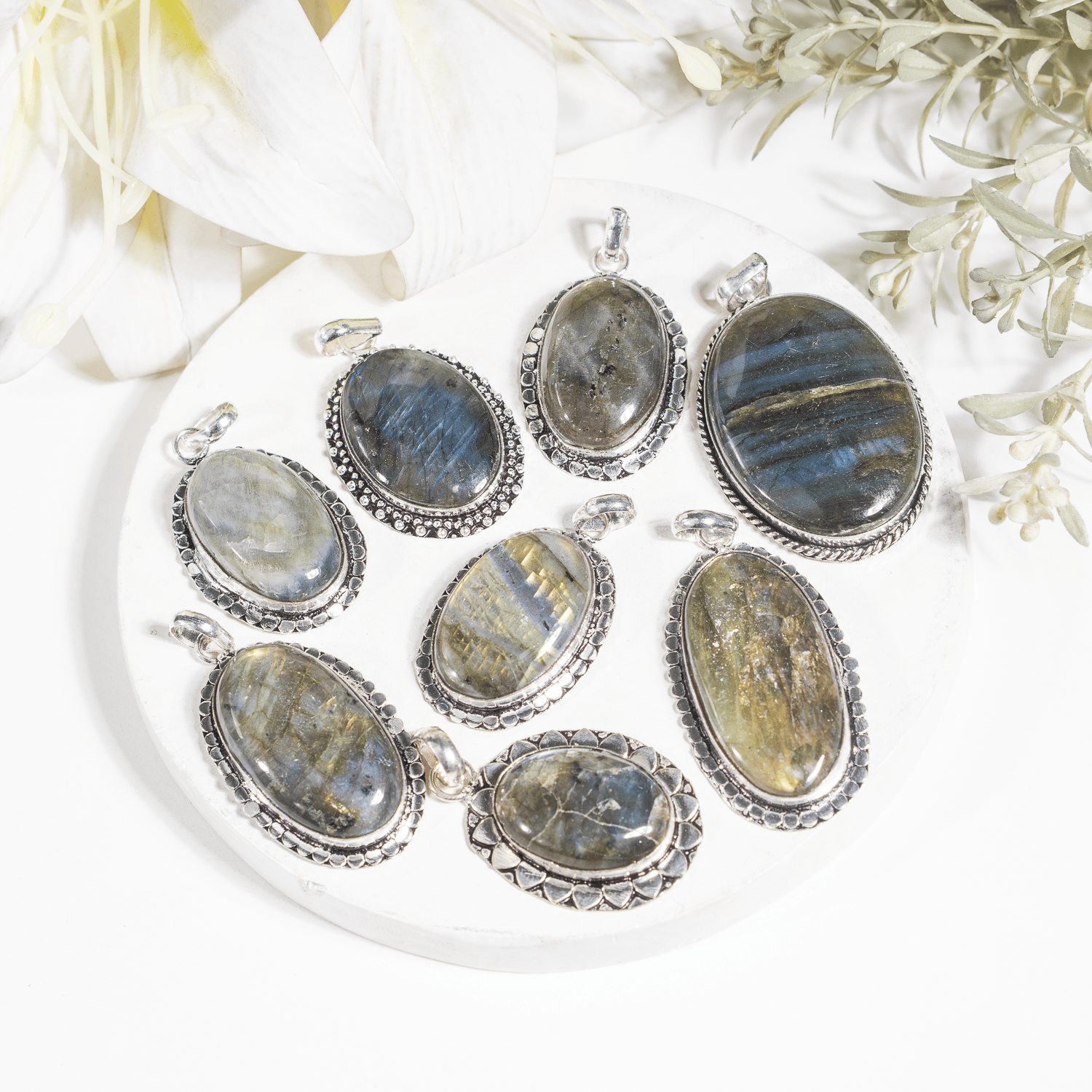 Labradorite Pendants – Natural Crystal Pendants Healing Gemstone Pendants