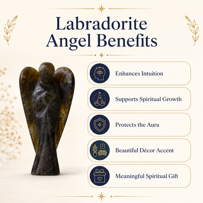 Labradorite Crystal Angel Pocket Guardian