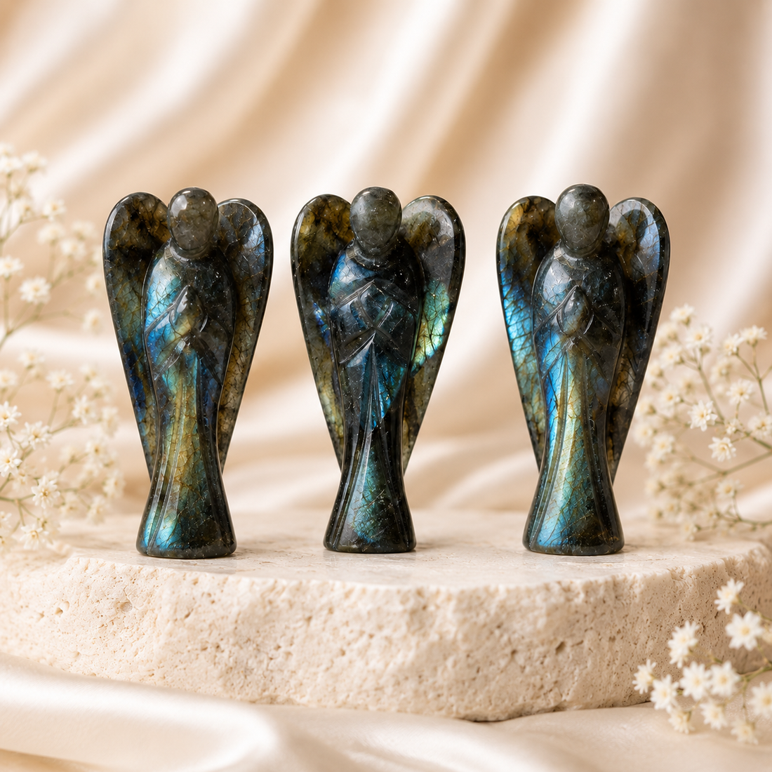 Labradorite Crystal Angel Pocket Guardian