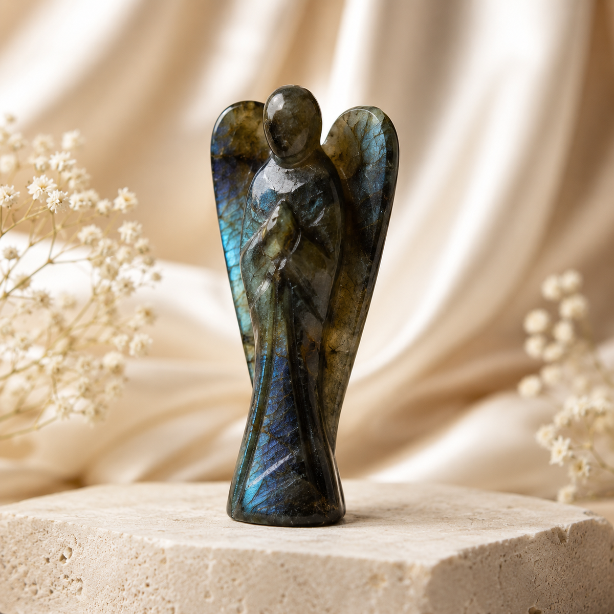 Labradorite Crystal Angel Pocket Guardian