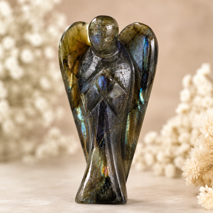 Labradorite Crystal Angel Pocket Guardian