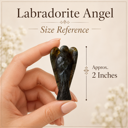 Labradorite Crystal Angel Pocket Guardian