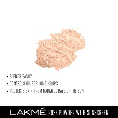 Lakme Rose Face Powder, Soft Pink, 40g