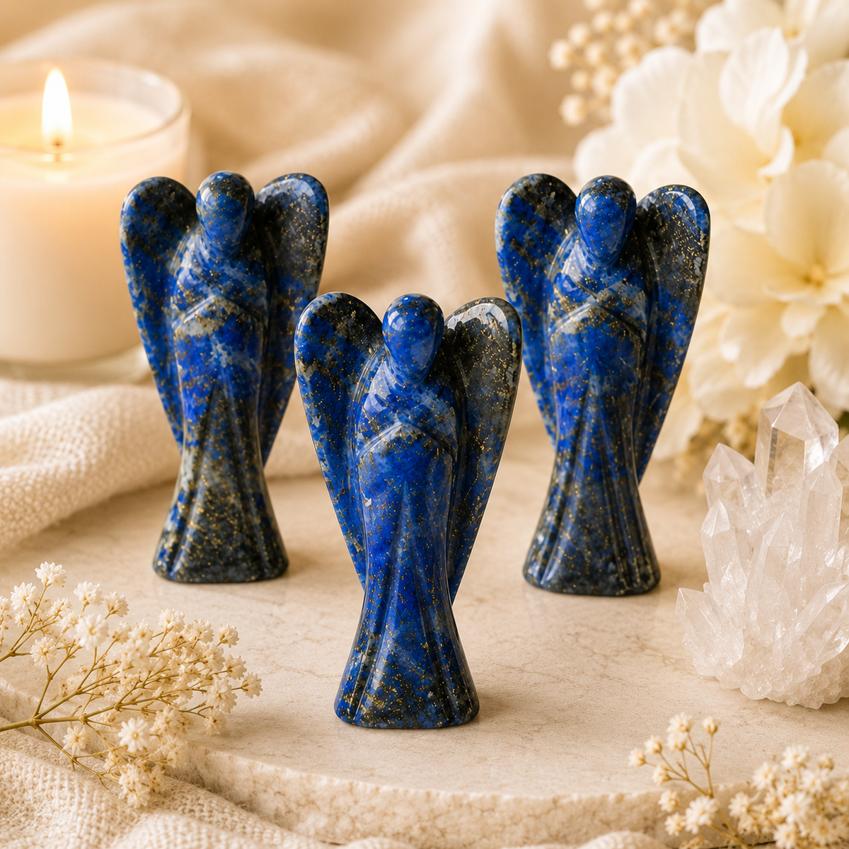 Lapis Lazuli Crystal Angel Pocket Guardian  DestGlow