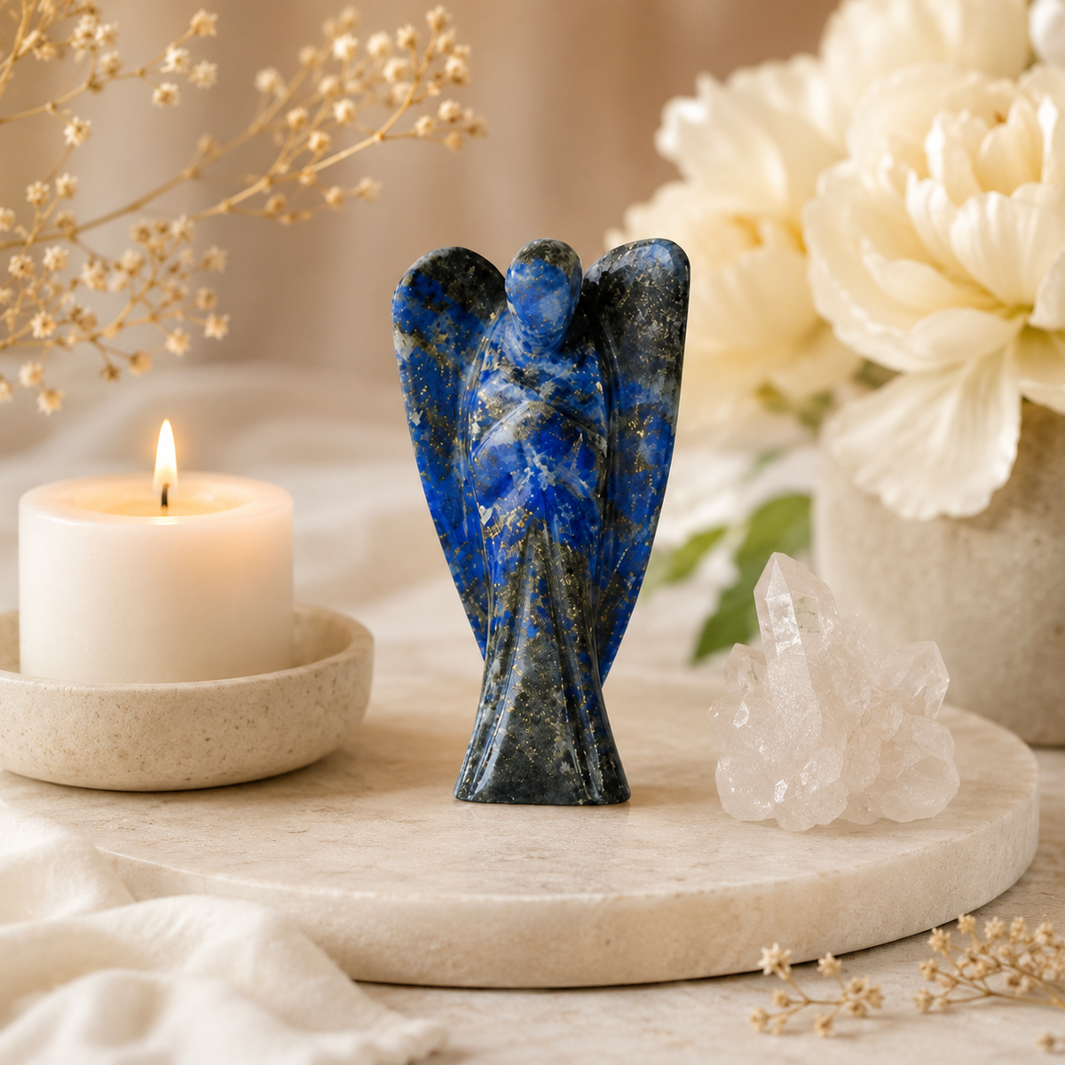 Lapis Lazuli Crystal Angel Pocket Guardian  DestGlow