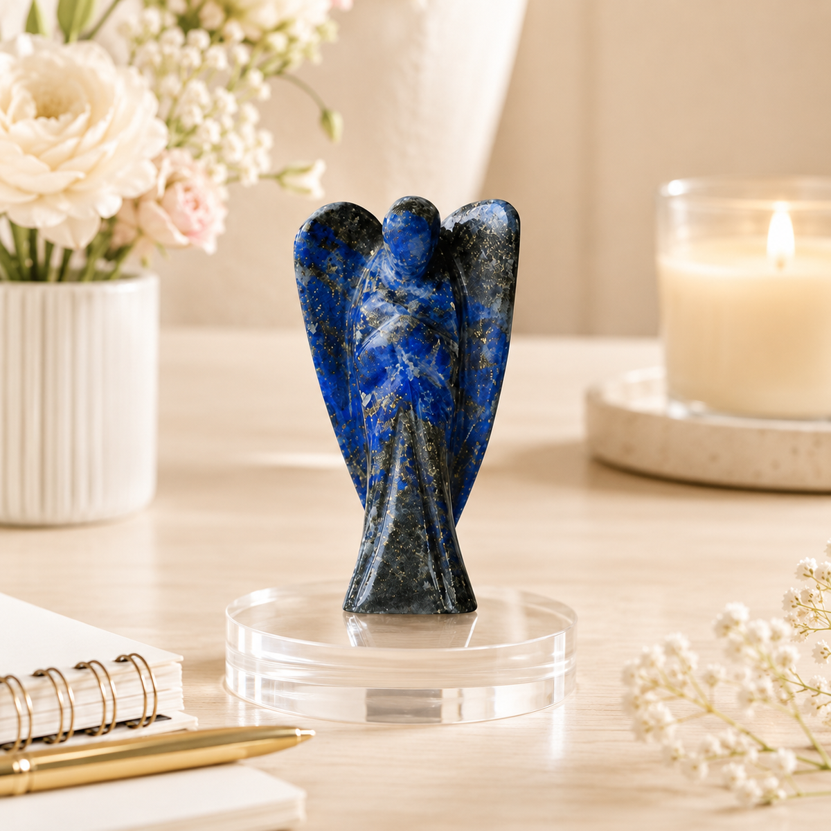Lapis Lazuli Crystal Angel Pocket Guardian  DestGlow