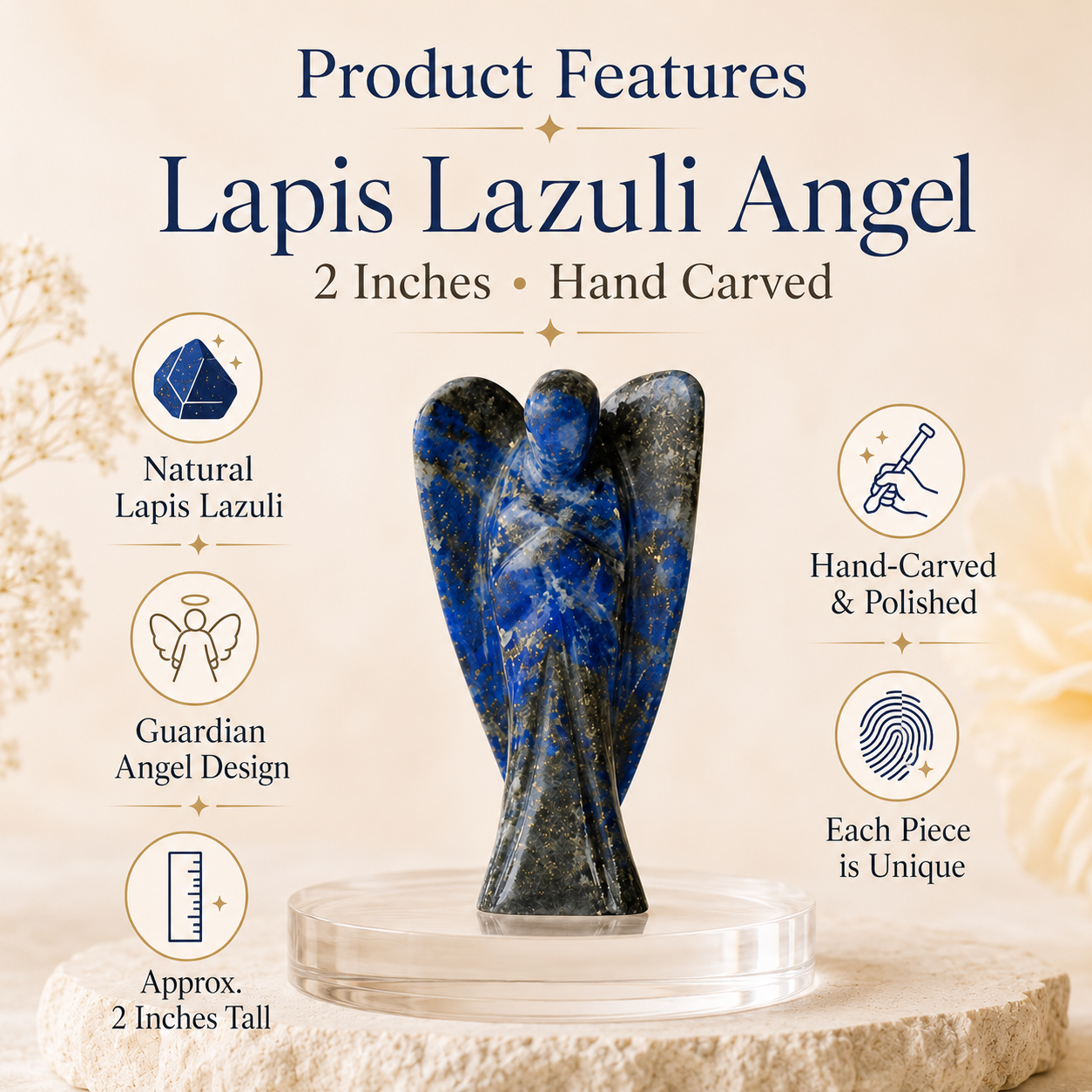 Lapis Lazuli Crystal Angel Pocket Guardian  DestGlow