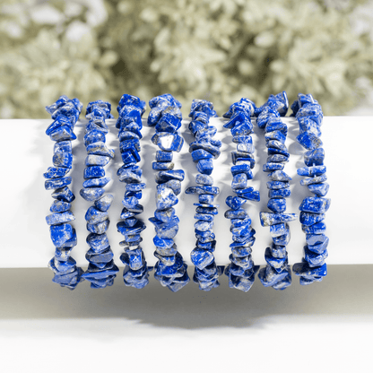 Lapis Lazuli Chip Bracelet (Good Fortune and Clarity)  DestGlow