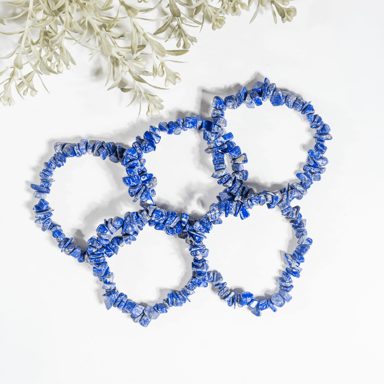 Lapis Lazuli Chip Bracelet (Good Fortune and Clarity)  DestGlow