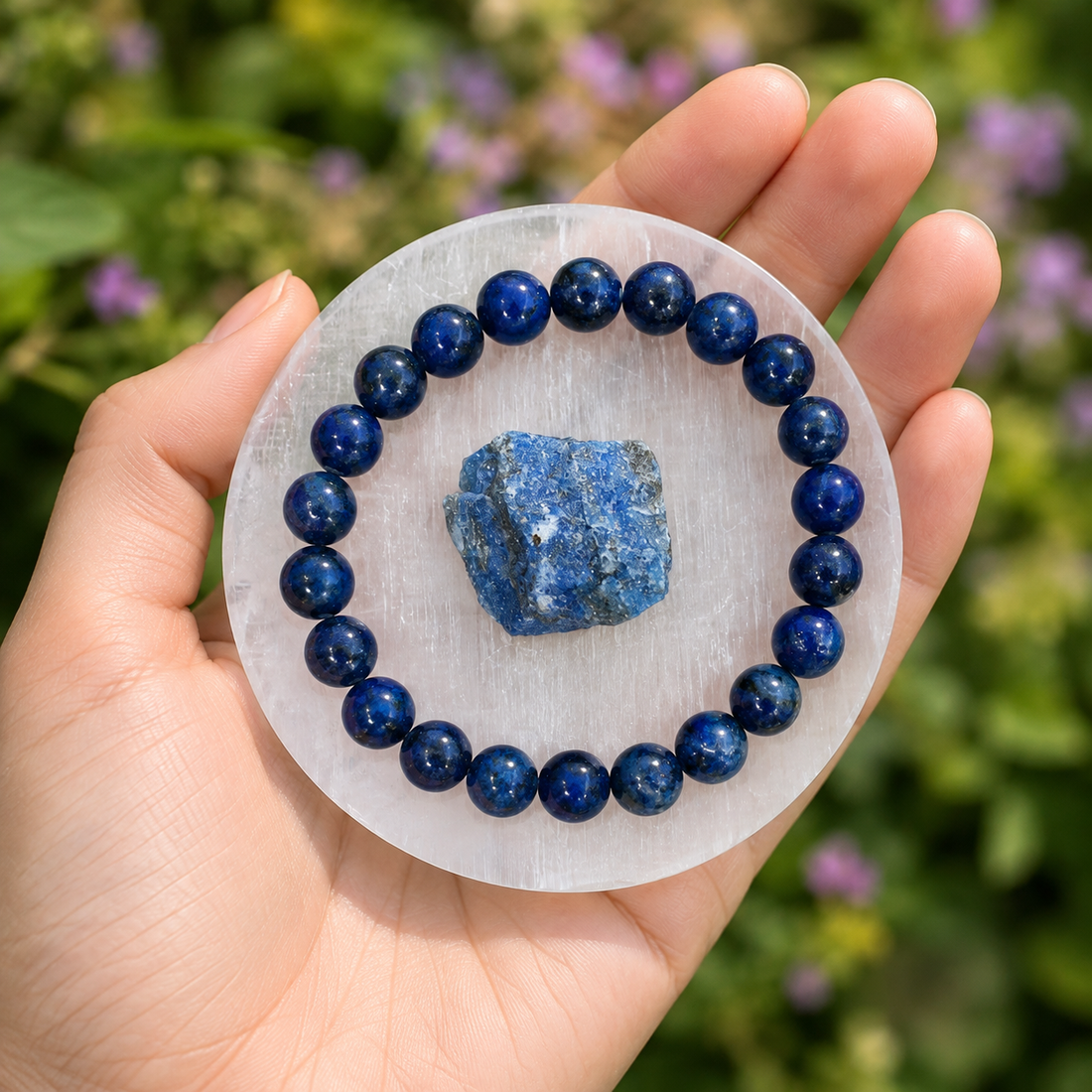 Lapis Lazuli Crystal Gift Set For Emotional Support and Protection, Real Polished Gemstones.  DestGlow