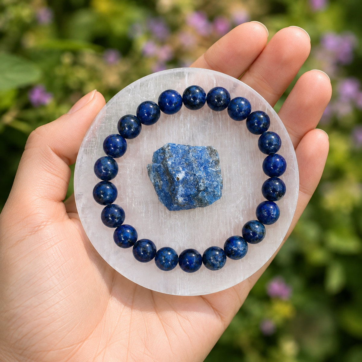Lapis Lazuli Crystal Gift Set For Emotional Support and Protection, Real Polished Gemstones.  DestGlow