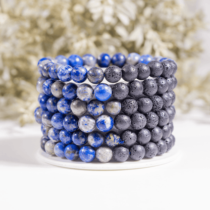 Lapis Lazuli Diffuser Bracelet, Lava Diffuser Jewelry, Aromatherapy, Essential Oil Bracelet, Spiritual Gift, Yoga Gift for Her  DestGlow