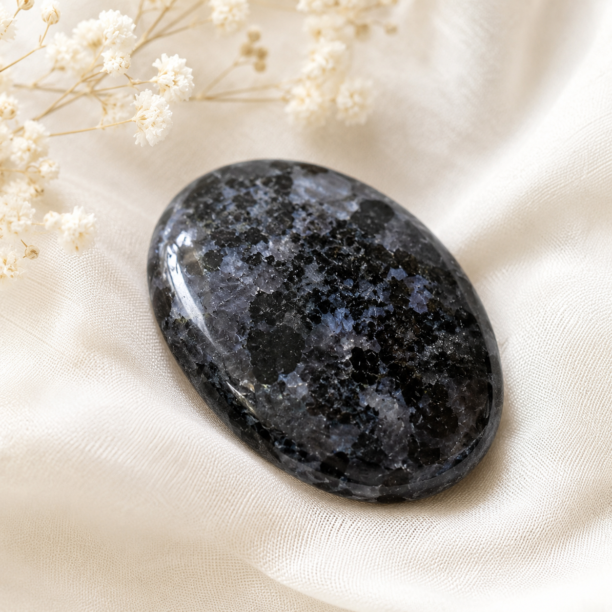 Larvikite Pocket Stones (Breaking Addictions and Clairvoyance )  DestGlow