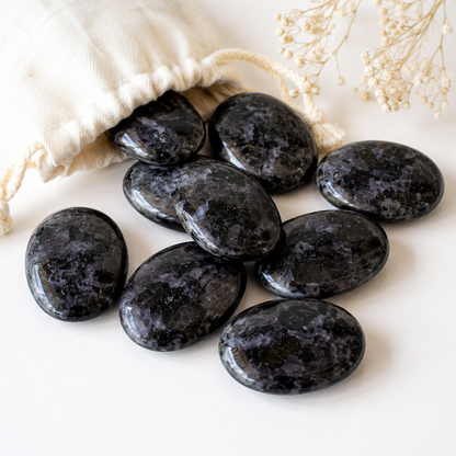 Larvikite Pocket Stones (Breaking Addictions and Clairvoyance )  DestGlow