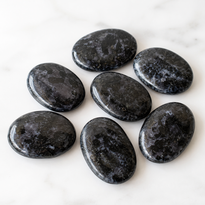 Larvikite Pocket Stones (Breaking Addictions and Clairvoyance )  DestGlow