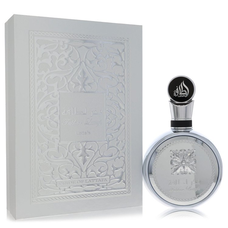 Lattafa Fakhar Platin by Lattafa Eau De Parfum Spray (Unisex) 3.4 oz for Men 