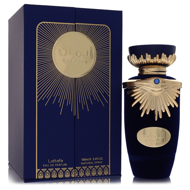 Lattafa Emaan by Lattafa Eau De Parfum Spray (Unisex) 3.4 oz for Men 