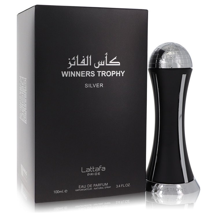 Lattafa Pride Winners Trophy Silver by Lattafa Eau De Parfum Spray 3.4 oz for Men 