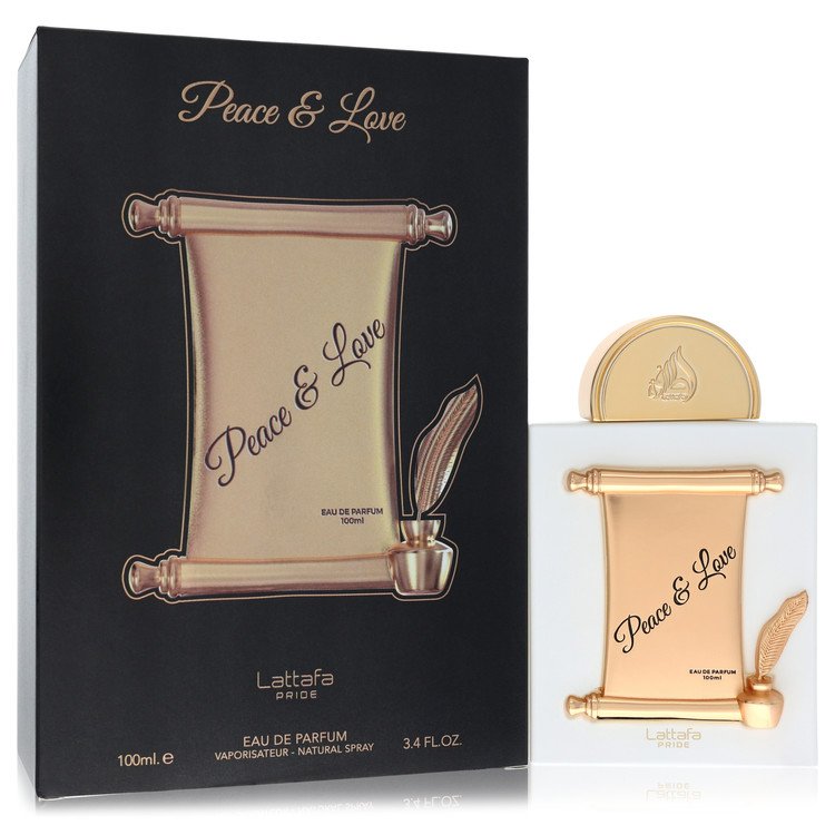 Lattafa Peace &amp; Love by Lattafa Eau De Parfum Spray (Unisex) 3.4 oz for Men 
