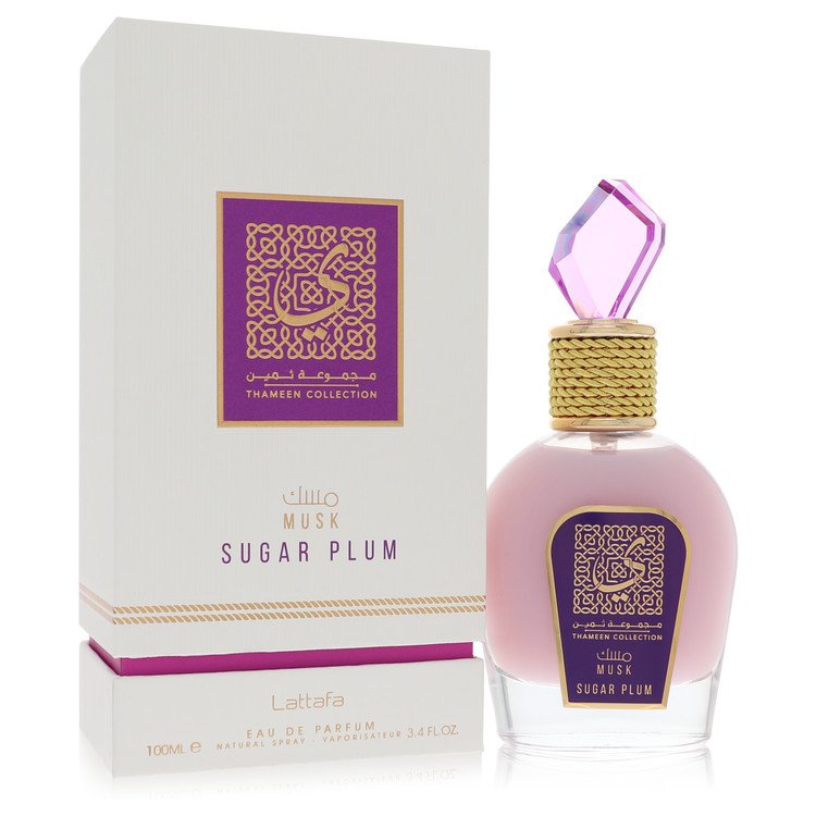 Lattafa Musk Sugar Plum by Lattafa Eau De Parfum Spray (Unisex) 3.4 oz for Women 
