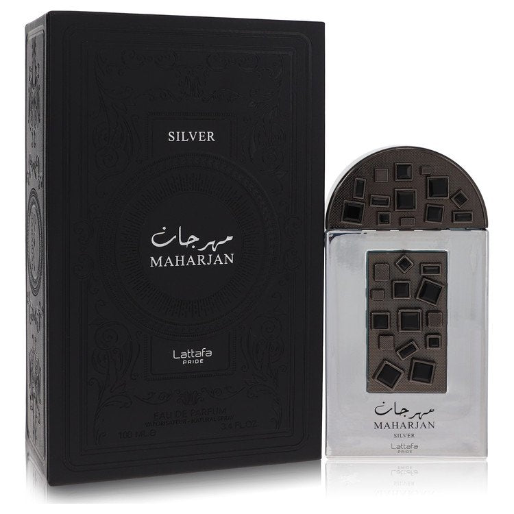 Lattafa Pride Maharjan Silver by Lattafa Eau De Parfum Spray (Unisex) 3.4 oz for Men 