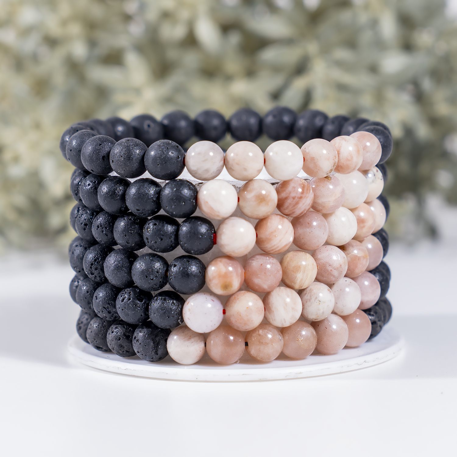Lava Diffuser Bracelet, Lava with Moonstone Beads Diffuser Jewelry, Aromatherapy, Essential Oil Bracelet, Spiritual Gift, Yoga Gift for Her,  DestGlow