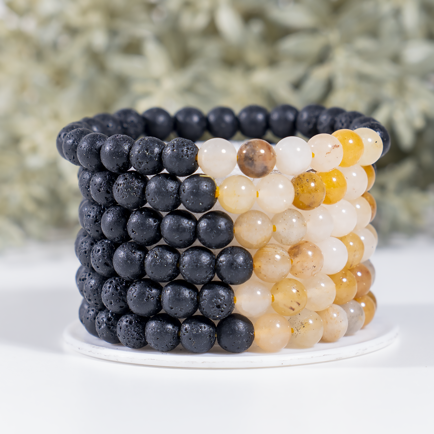 Lava Diffuser Bracelet, Lava with Yellow Aventurine Beads Diffuser Jewelry, Aromatherapy, Essential Oil Bracelet, Spiritual Gift, Yoga Gift for Her,