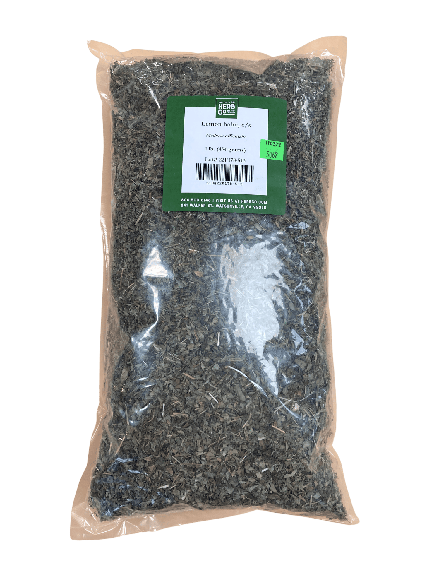Lemon Balm Leaf, Cut, Sifted by Country Life Natural Foods