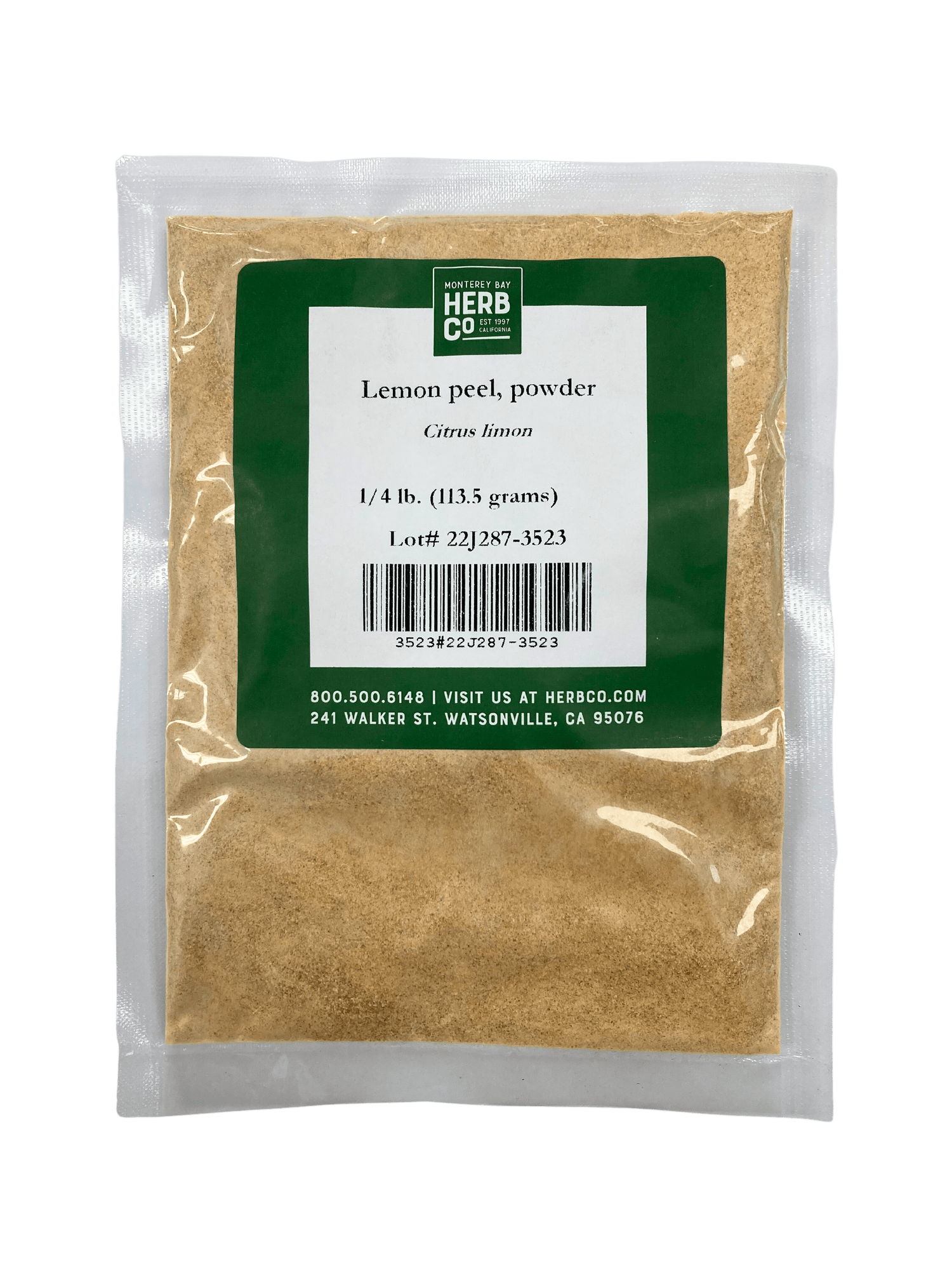 Lemon Peel Powder by Country Life Natural Foods